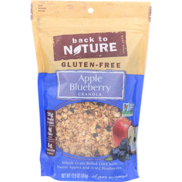 BACK TO NATURE: Gluten-Free Apple Blueberry Granola, 12.5 oz