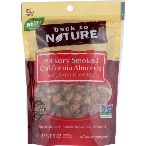 BACK TO NATURE: Hickory Smoked California Almonds, 9 oz