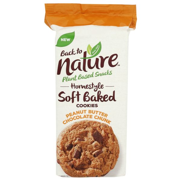 BACK TO NATURE: Homestyle Soft Baked Peanut Butter Chocolate Chunk Cookies, 8 oz