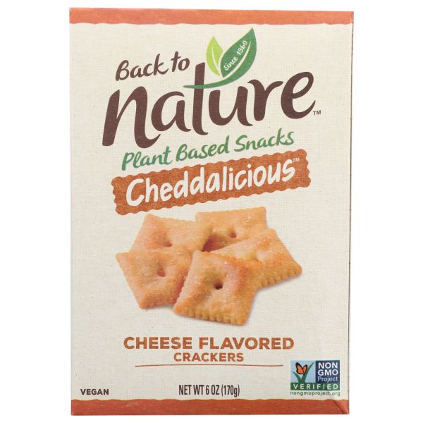 BACK TO NATURE: Cheddalicious Cheddar Crackers, 6 oz