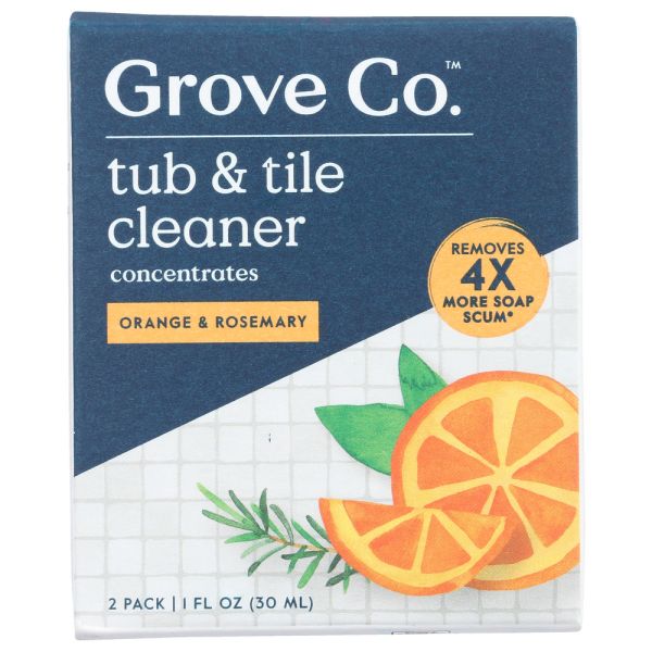GROVE CO: Tub and Tile Cleaner Concentrates Orange Rosemary, 2 ea