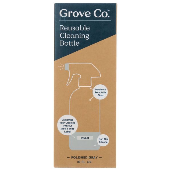GROVE CO: Reusable Cleaning Botte Grey, 1 ea