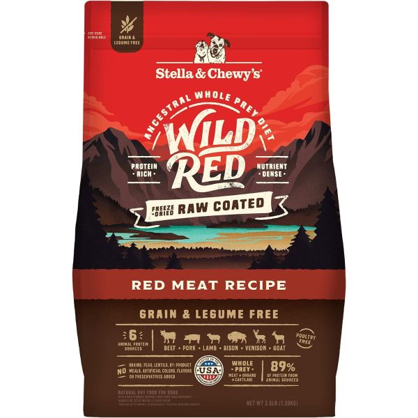 STELLA AND CHEWYS: Wild Red Raw Coated Red Meat Recipe For Dogs, 3.5 lb