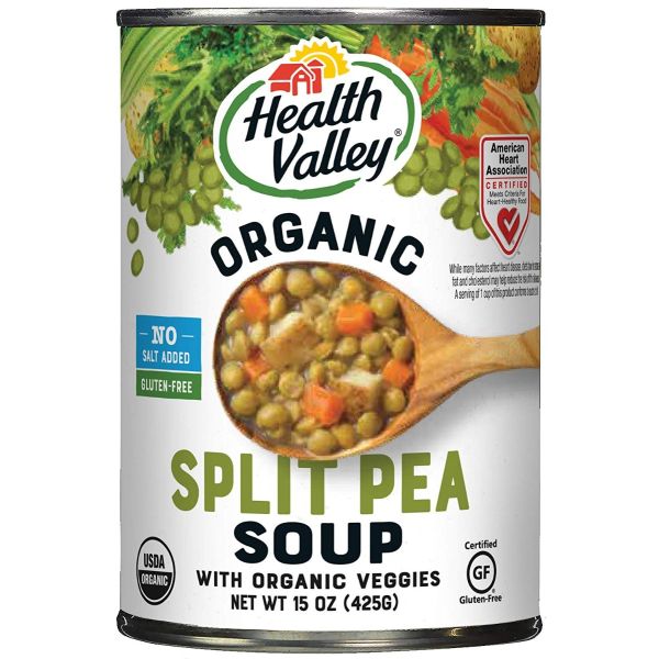 HEALTH VALLEY: No Salt Organic Split Pea Soup, 15 oz