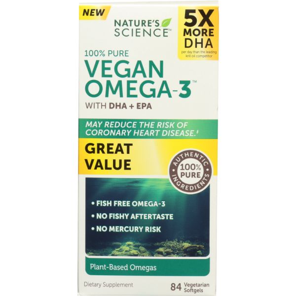 NATURES SCIENCE: Vitamin Vegan Omega 3, 84 cp