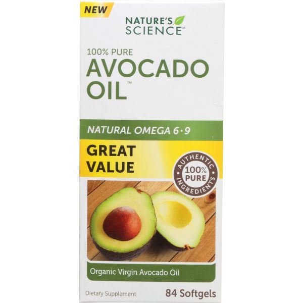 NATURES SCIENCE: Vitamin  Avocado Oil, 84 cp
