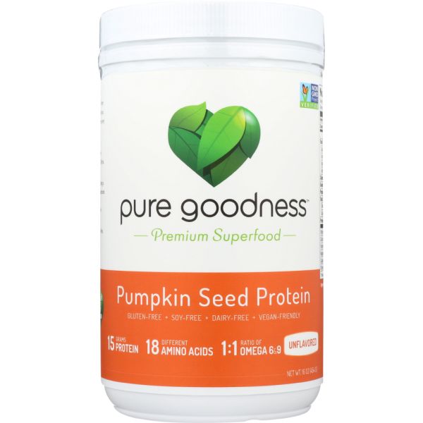 PURE GOODNESS: Pumpkin Seed Protein Powder, 16 oz