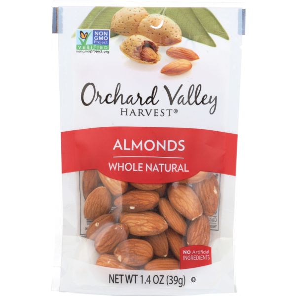 ORCHARD VALLEY HARVEST: Nut Almonds Whole Natural, 1.4 oz