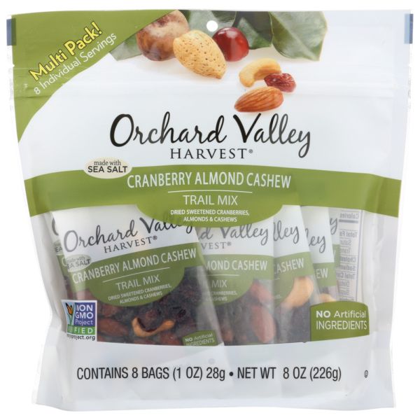ORCHARD VALLEY HARVEST: Cranberry Almond Cashew Trail Mix, 8 oz