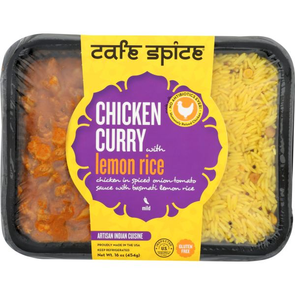 CAFE SPICE: Chicken Curry with Lemon Rice, 16 oz