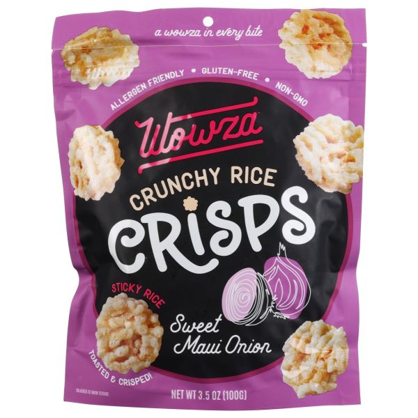WOWZA: Sweet Maui Onion Crunchy Rice Crisps, 3.5 oz