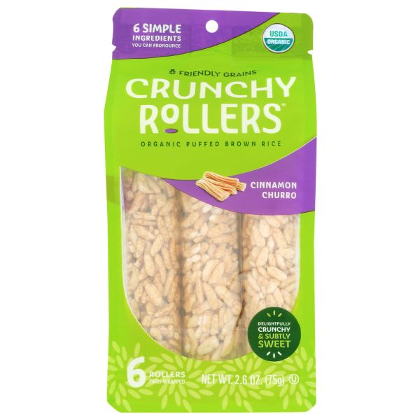 FRIENDLY GRAINS: Cinnamon Churro Crunchy Rollers, 2.6 oz