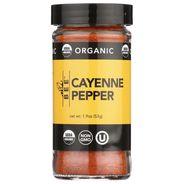 BEE SPICES: Pepper Cayenne Org, 1.9 oz.  