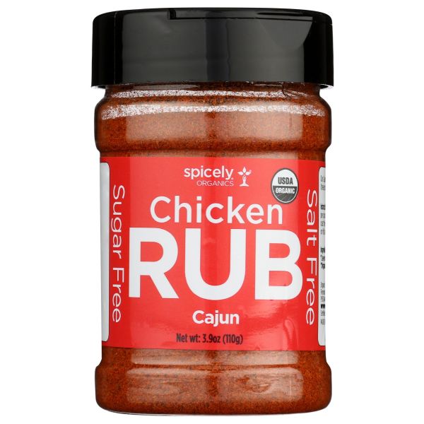 SPICELY ORGANICS: Cajun Chicken Rub, 3.9 oz