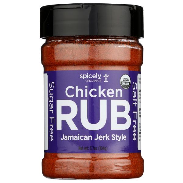 SPICELY ORGANICS: Jamaican Jerk Style Chicken Rub, 3.7 oz