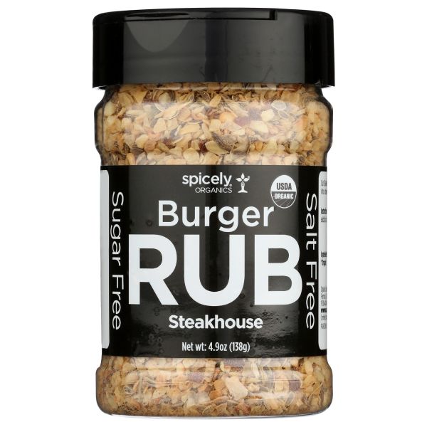 SPICELY ORGANICS: Steakhouse Burger Rub, 4.9 oz
