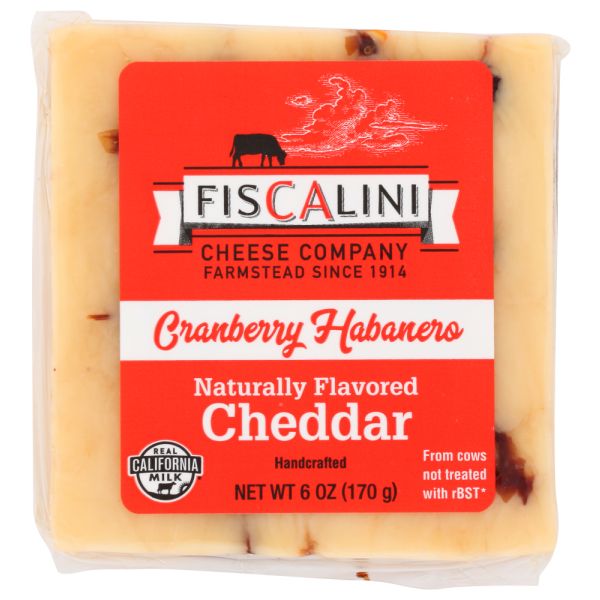 FISCALINI: Cranberry Habanero Cheddar Cheese, 6 oz