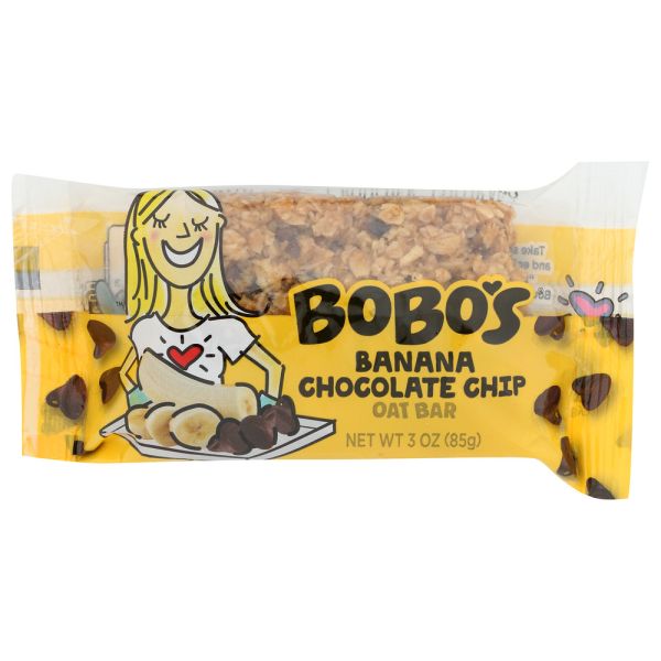 BOBOS OAT BARS: Banana Chocolate Chip Oat Bar, 3 oz