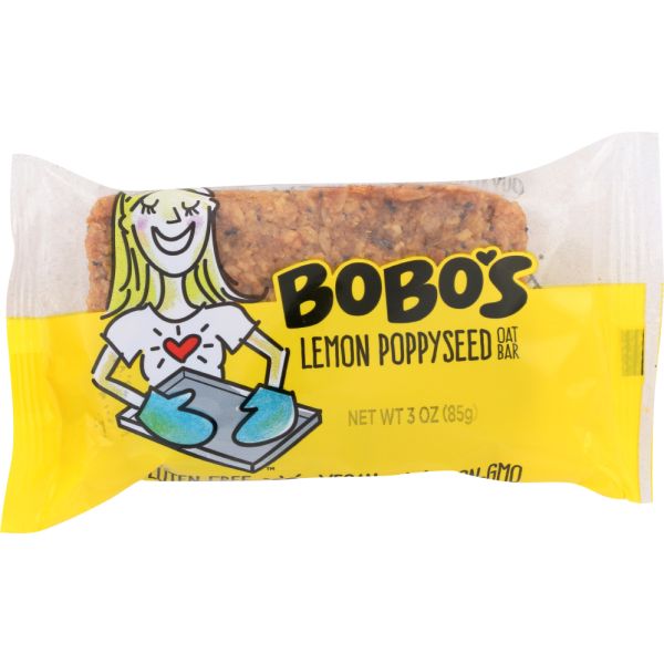 BOBOS OAT BARS: Lemon Poppyseed Oat Bar, 3 oz