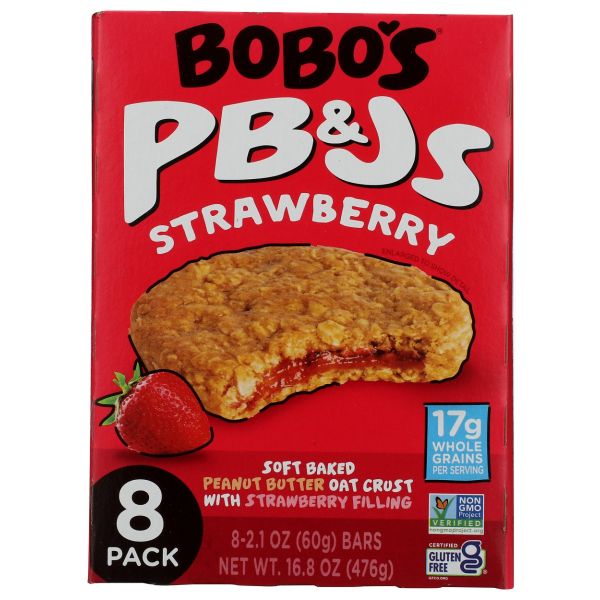 BOBOS OAT BARS: Strawberry PB&J Oat Snacks, 16.8 oz