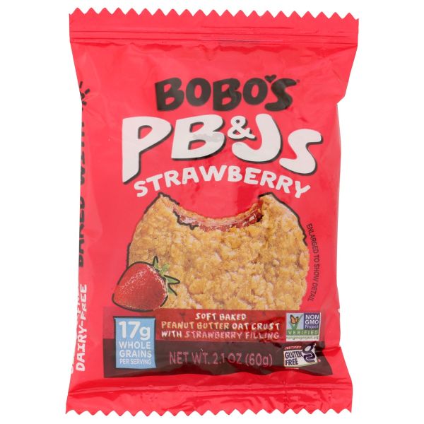 BOBOS OAT BAR: Strawberry PB&J Oat Bar, 2.1 oz
