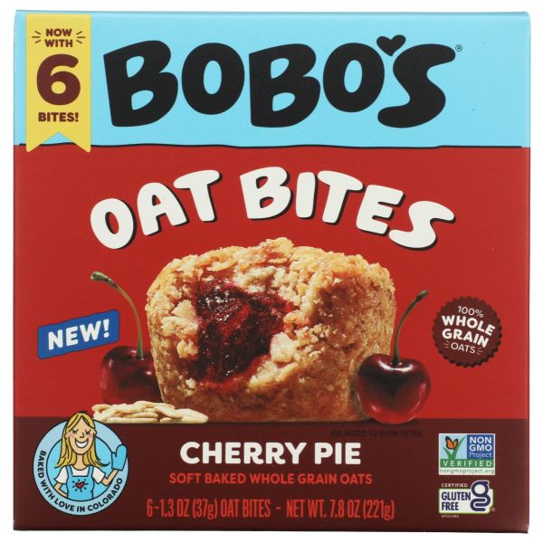 BOBOS OAT BARS: Cherry Pie 6 Oat Bites, 7.8 oz