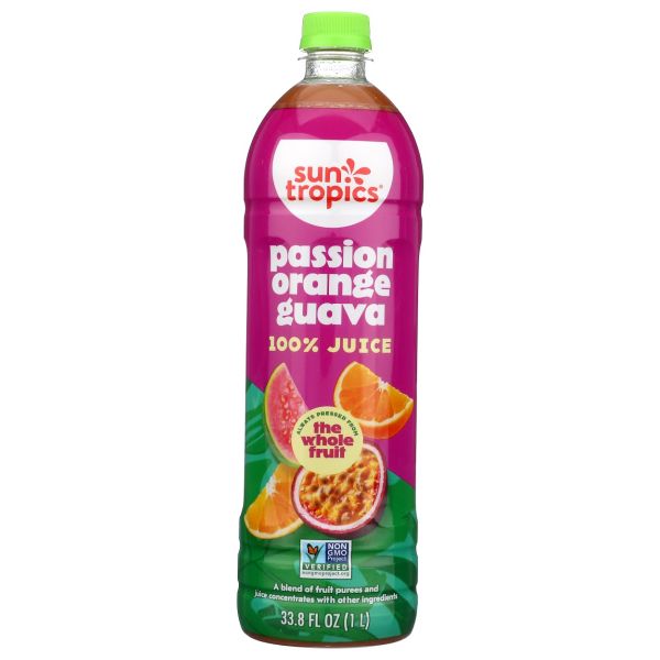 SUN TROPICS: Passion Orange Guava Juice, 33.8 fo