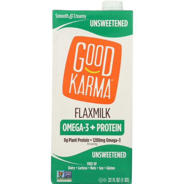 GOOD KARMA: Flax Milk Protein Unsweetened, 32 fo