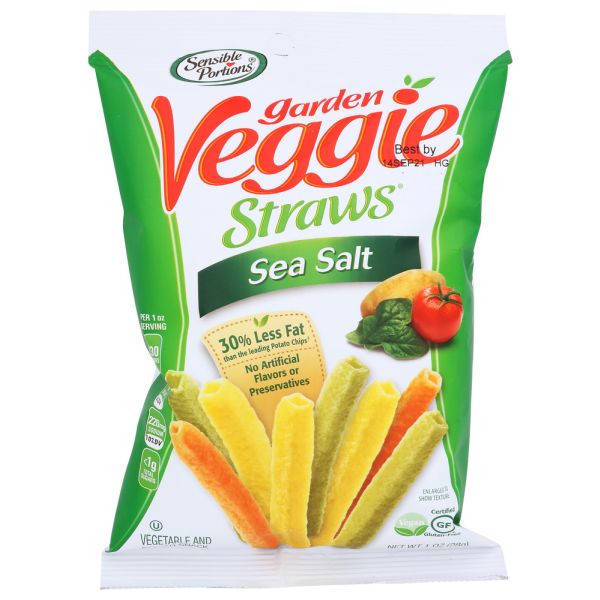 SENSIBLE PORTIONS: Straws Veggie Sea Salt, 1 oz
