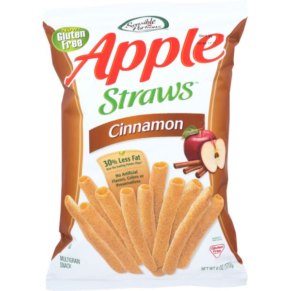 SENSIBLE PORTIONS: Straws Cinnamon Apple, 6 oz