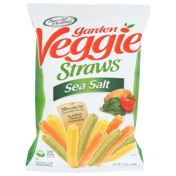 SENSIBLE PORTIONS: Garden Veggie Straws Sea Salt, 12 oz