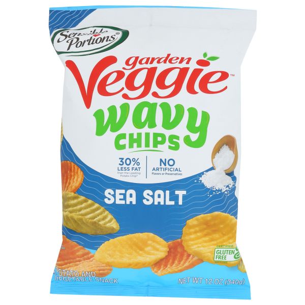 SENSIBLE PORTIONS: Chips Wavy Sea Salt, 12 OZ