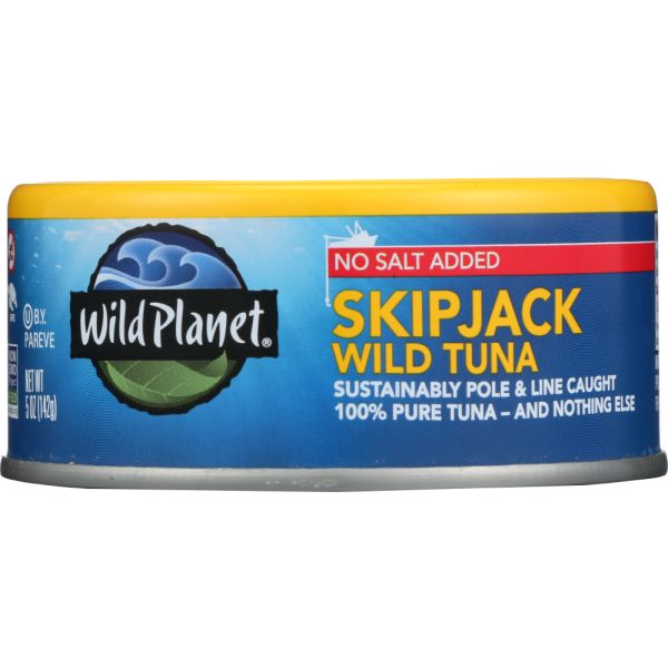 WILD PLANET: Tuna Wild Skipjack Light No Salt, 5 oz