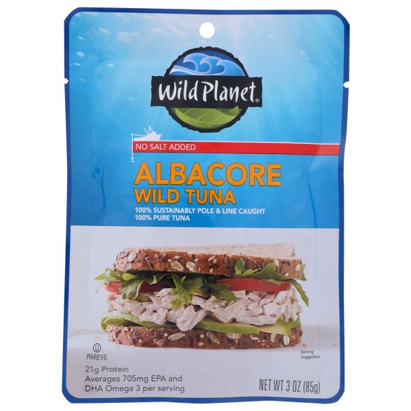 WILD PLANET: Wild Albacore Tuna No Salt Added, 3 oz