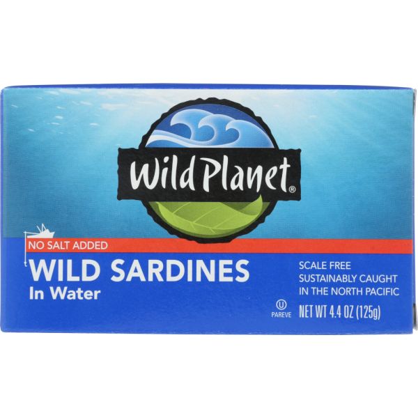 WILD PLANET: Wild Sardines In Water, 4.4 oz