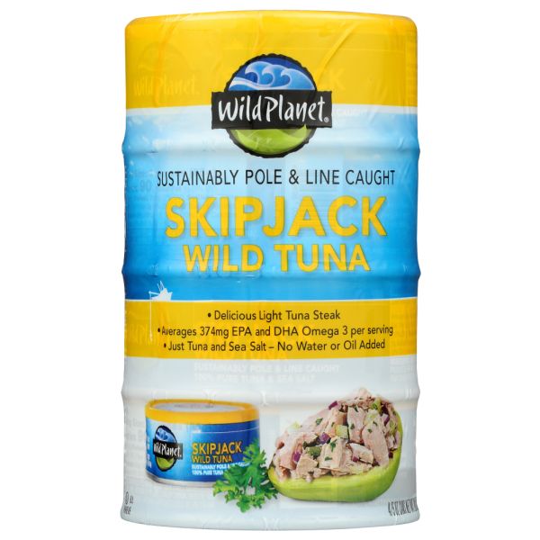 WILD PLANET: Skipjack Wild Tuna 4 Count, 20 oz
