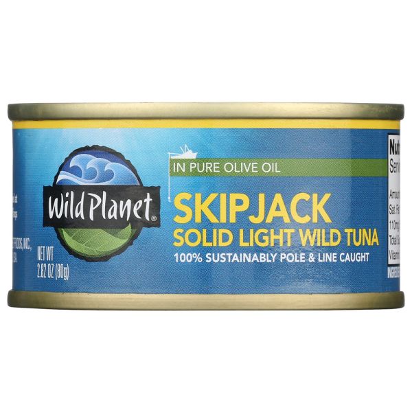 WILD PLANET: Skipjack Solid Light Wild Tuna In Pure Olive Oil, 2.82 oz