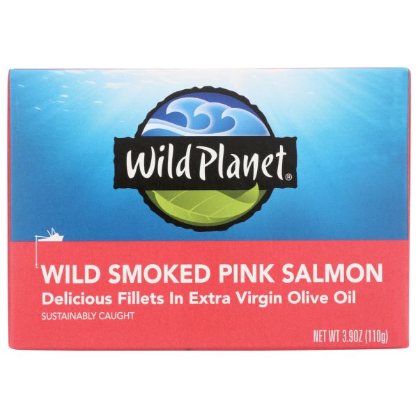 WILD PLANET: Wild Smoked Pink Salmon Fillets In Extra Virgin Olive Oil, 3.9 oz