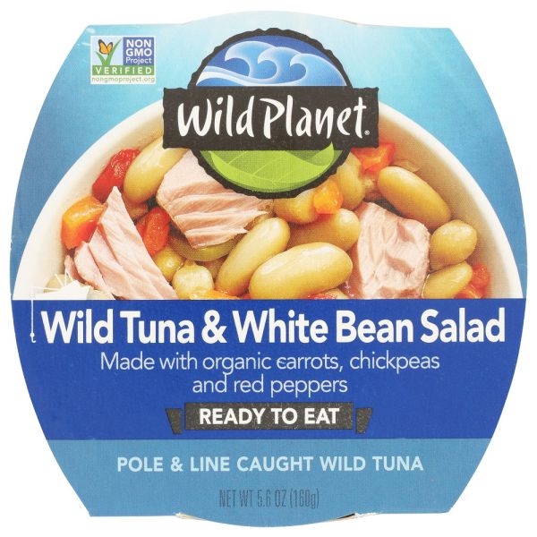 WILD PLANET: Wild Tuna White Bean Salad Ready To Eat Meal, 5.6 oz