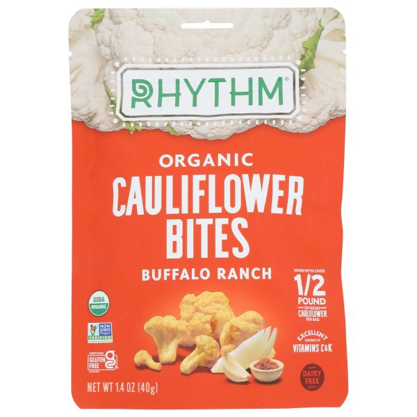 RHYTHM SUPERFOODS: Bites Cauliflwr Bffl Rnch, 1.4 oz