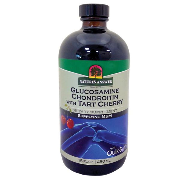 NATURES ANSWER: Glucosamine Chondroitin with Tart Cherry, 16 oz