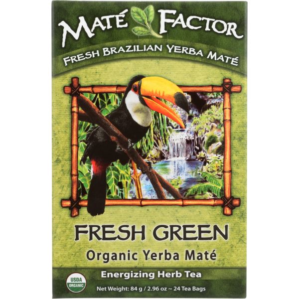MATE FACTOR: Tea Yerba Fresh Green Org, 24 BG