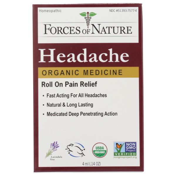 FORCES OF NATURE: Headache Pain Relief, 4 ml