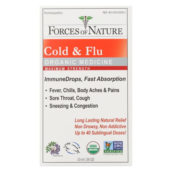 FORCES OF NATURE: Immunedrops Cold Flu, 10 ml