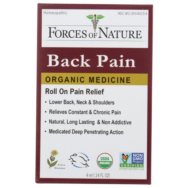 FORCES OF NATURE: Roll On Pain Relief Organic Medicine, 4 ml