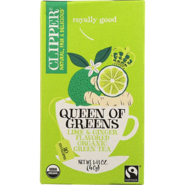 CLIPPER: Organic Queen of Greens Tea, 1.41 oz