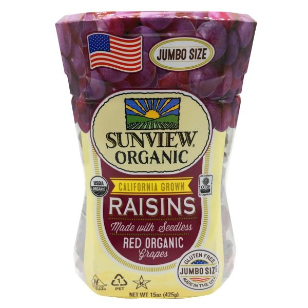 SUNVIEW RAISINS EB: Organic Red Raisins, 15 oz