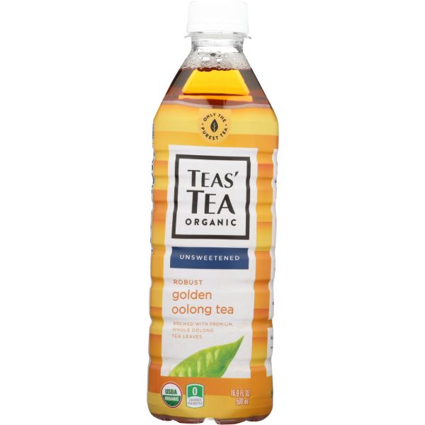 TEAS' TEA: Organic Unsweetened Golden Oolong Tea, 16.9 oz