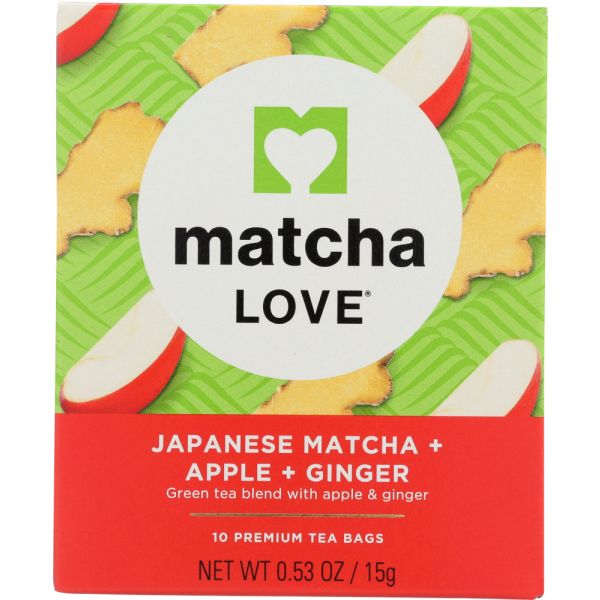 MATCHA LOVE: Japanese Matcha Plus Apple Plus Ginger, 0.53 oz