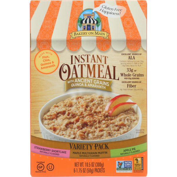 BAKERY ON MAIN: Instant Oatmeal Variety Pack 3, 10.5 oz